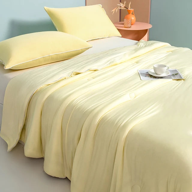 YanYangTian Summer ice silk quilt Bedspread on the bed air conditioning breathable Comforter high luxury bedding queen king size